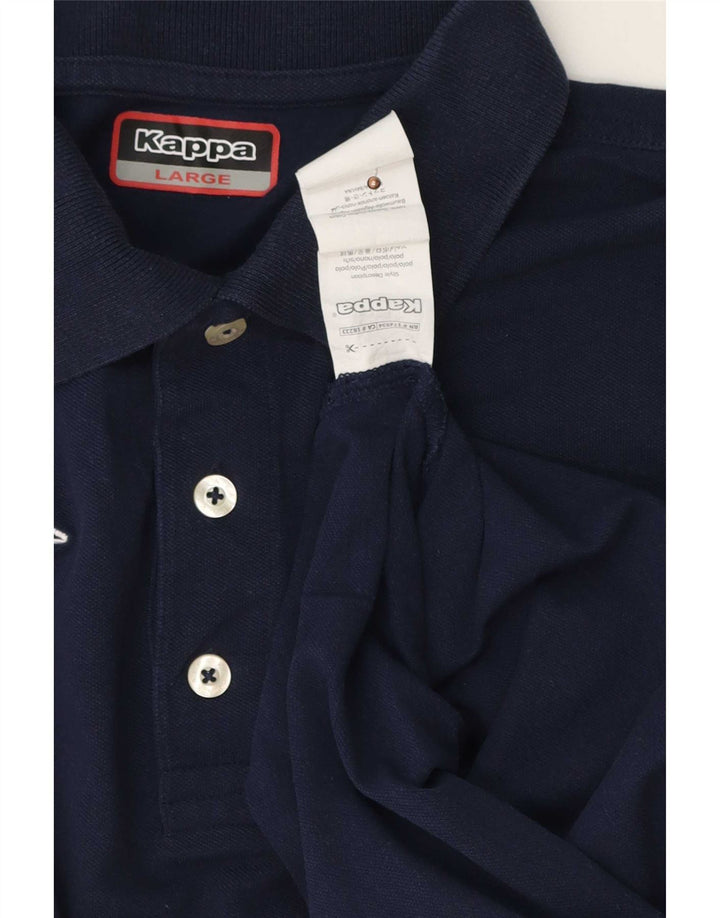 Cămașă polo pentru bărbați Kappa, mare, bleumarin, bumbac