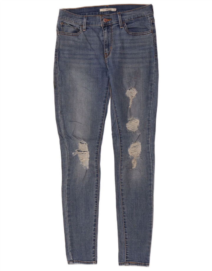 Blugi super skinny 710 distressed pentru femei LEVI'S W28 L30 poliester albastru