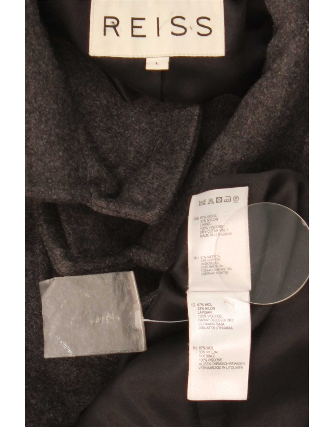 Palton pentru bărbați Reiss UK 40 Lână mare, gri