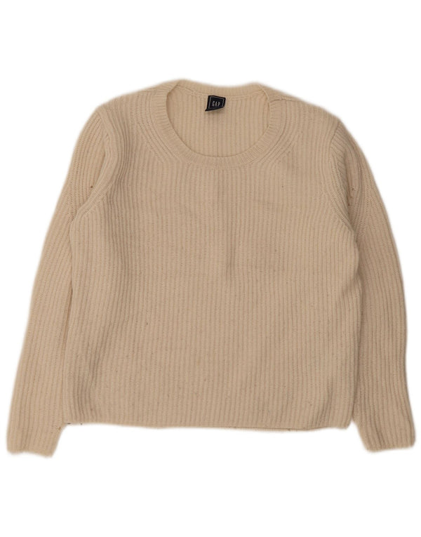 Pulover pentru femei Gap, cu croiala largi, cu decolteu triplu, UK 6 XS Lână albă