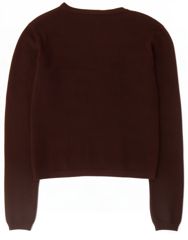 Pulover cardigan pentru femei Zara UK 12 maro mediu acrilic