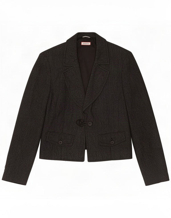 Max & Co. Womens 1 Button Blazer Jacket UK 12 Medium Grey