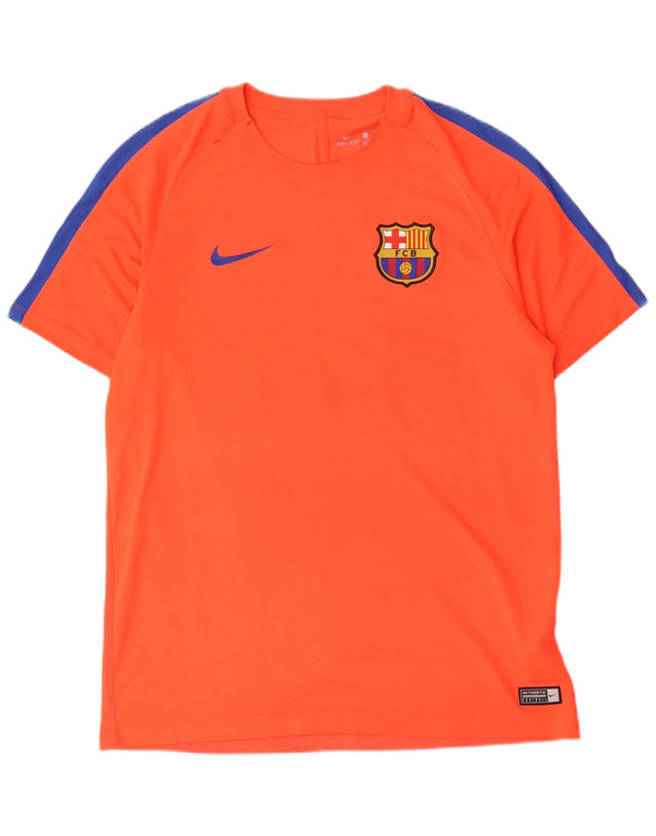 Tricou grafic Barcelona pentru bărbați Nike Top mare portocaliu din poliester bloc de culoare