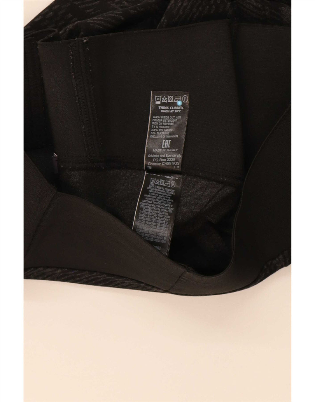 Leggings pentru femei Marks & Spencer UK 10 Small Negru Geometric Viscose