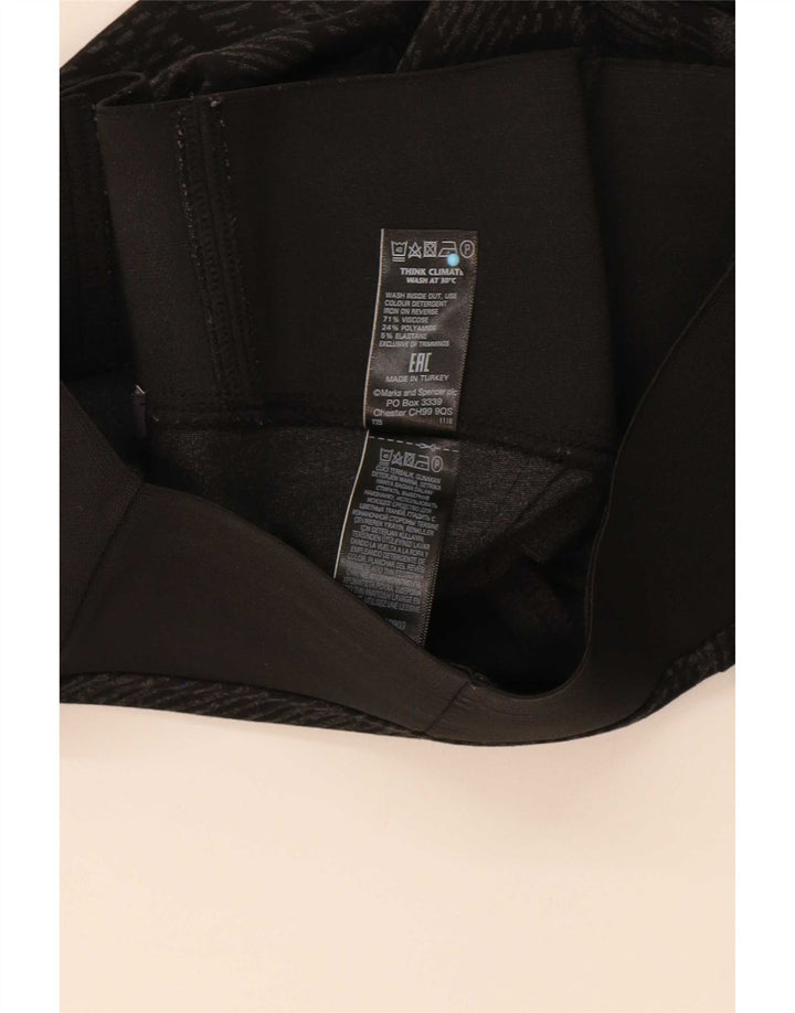 Leggings pentru femei Marks & Spencer UK 10 Small Negru Geometric Viscose
