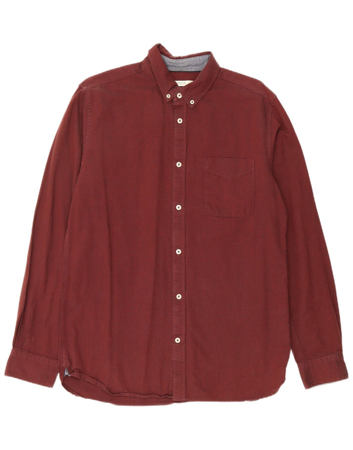 Cămașă Jack & Jones bărbătească mare din bumbac burgundy