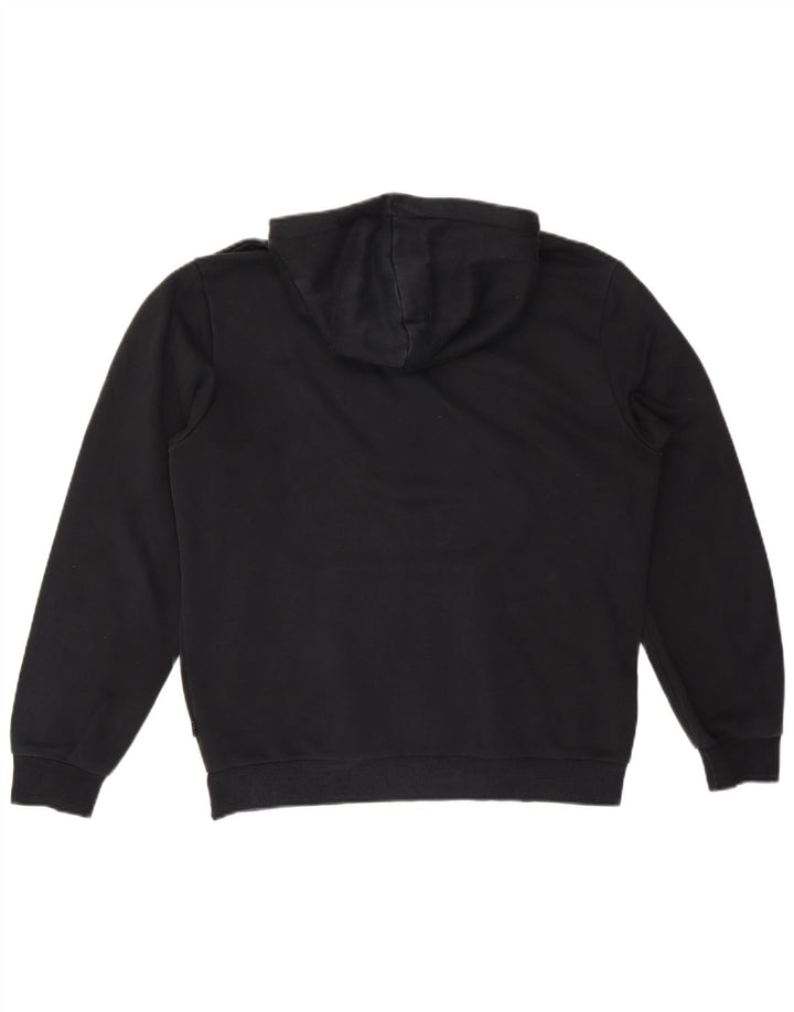 Pulover Puma pentru bărbați, bumbac mediu negru