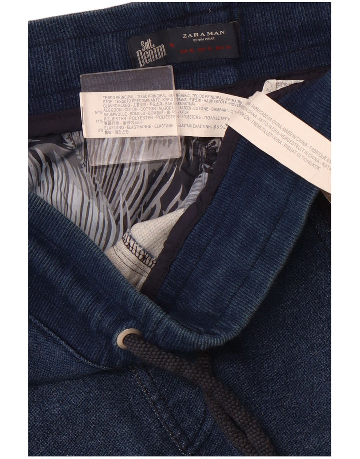 Pantaloni de jogging ZARA pentru bărbați, XL, bumbac, albastru