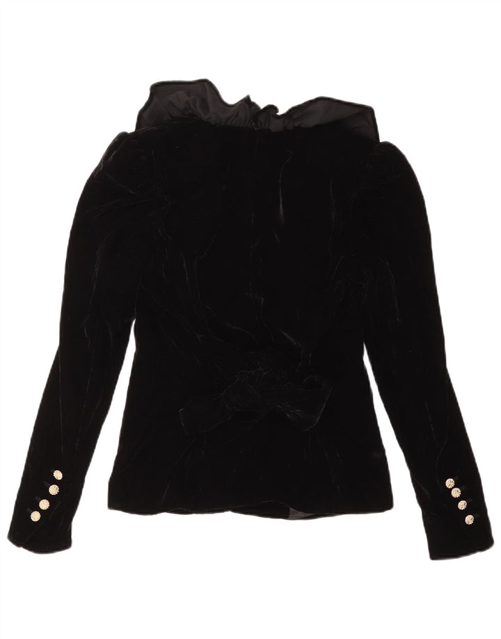 Jachetă pentru femei din catifea ZARA UK 6 XS Poliester negru