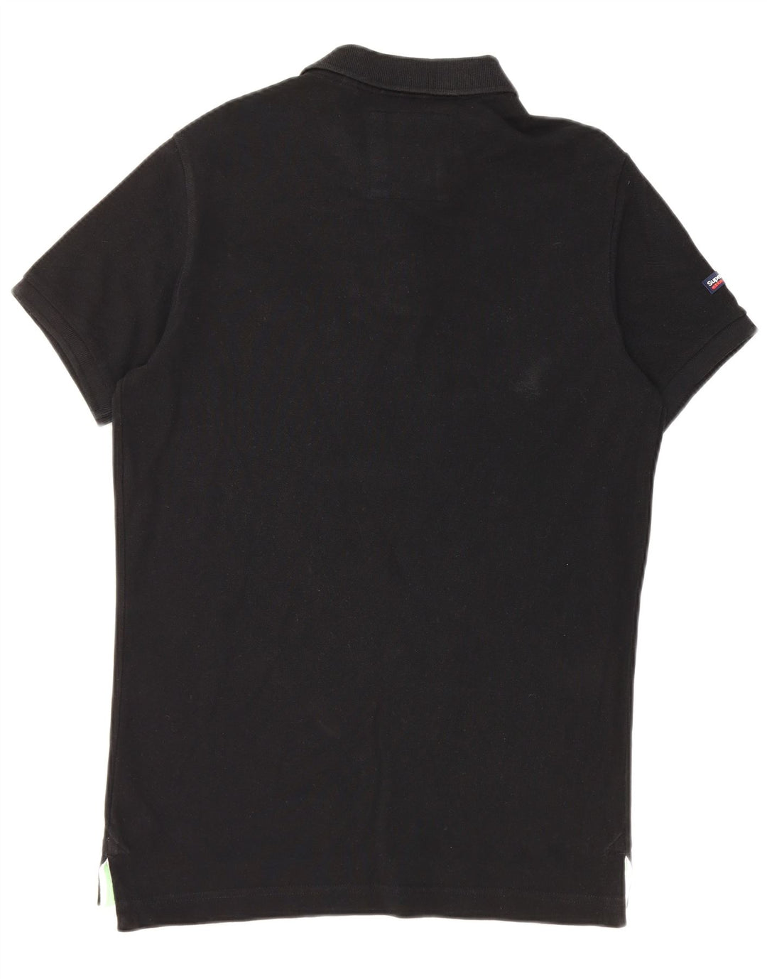 Tricou polo pentru bărbați Superdry, bumbac negru mare