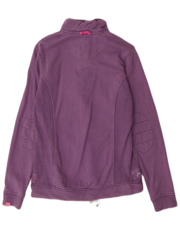 Pulover pentru damă Joules cu gât cu nasturi Jumper UK 8 Bumbac violet mic