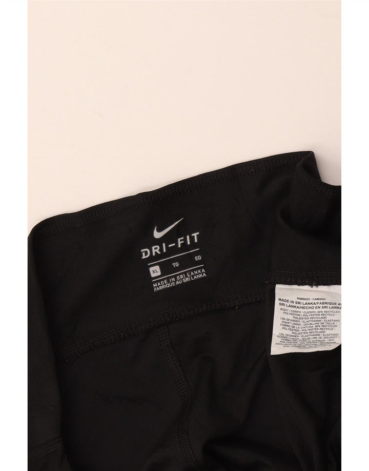 Leggings NIKE Dri Fit Graphic Capri pentru femei UK 18 XL Poliester negru