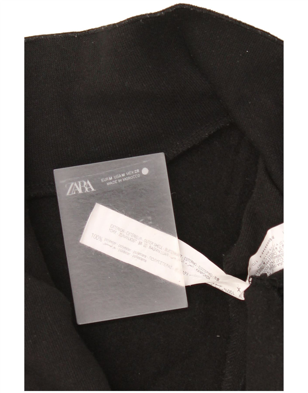 Pulover pentru femei Zara, supradimensionat, cu fermoar, cu gât, UK 14 Poliester mediu negru