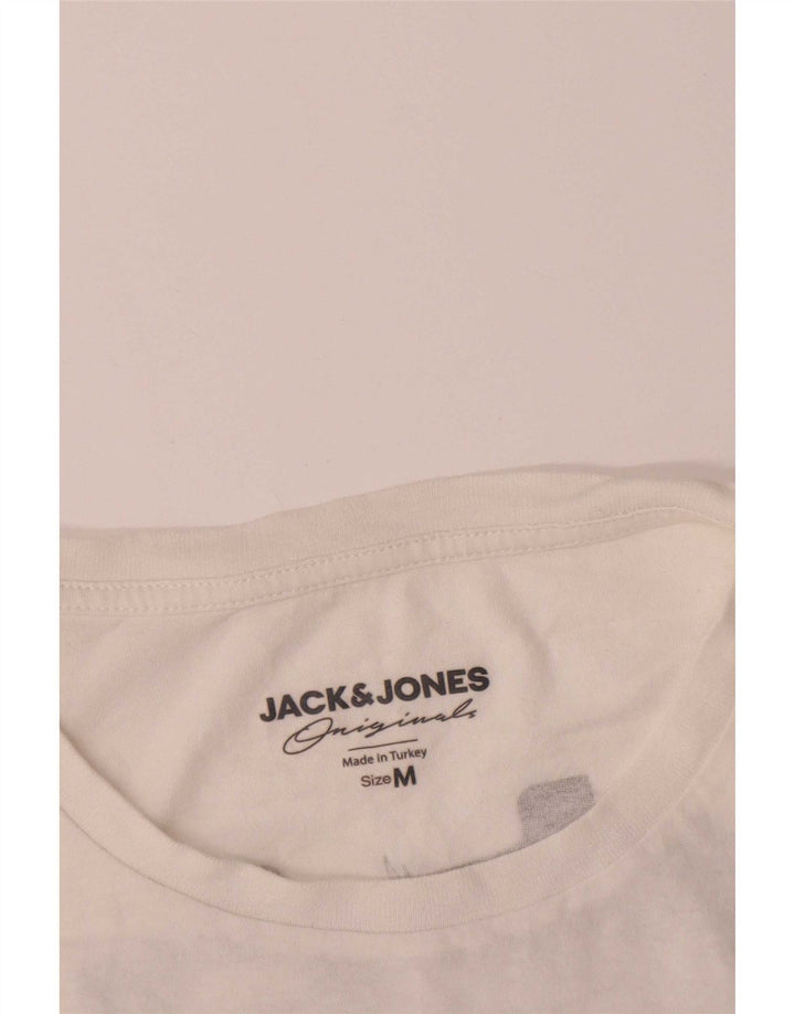 Tricou cu grafic Jack & Jones pentru bărbați Top mediu din bumbac alb