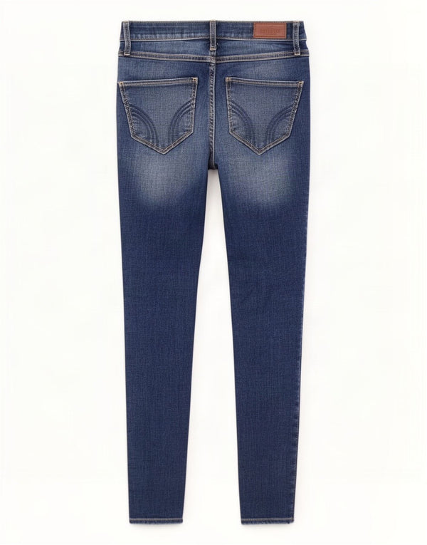 Blugi Hollister pentru femei cu talie înaltă super skinny US 00 2XS W23 L28 Blue Bumbac