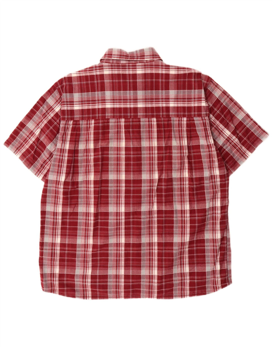 Cămașă pentru bărbați Wrangler cu mânecă scurtă XL, bumbac roșu cu carouri