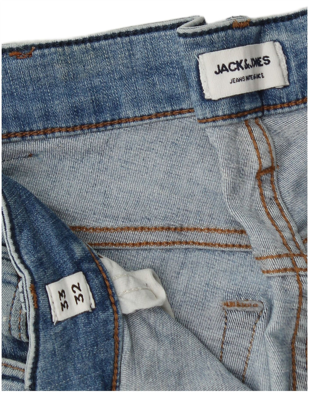JACK & JONES Blugi GLENN Slim pentru bărbați W33 L32 Bumbac albastru