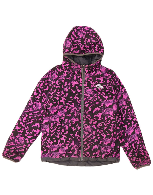 Jachetă reversibilă cu glugă The North Face pentru fete 9-10 ani mediu negru