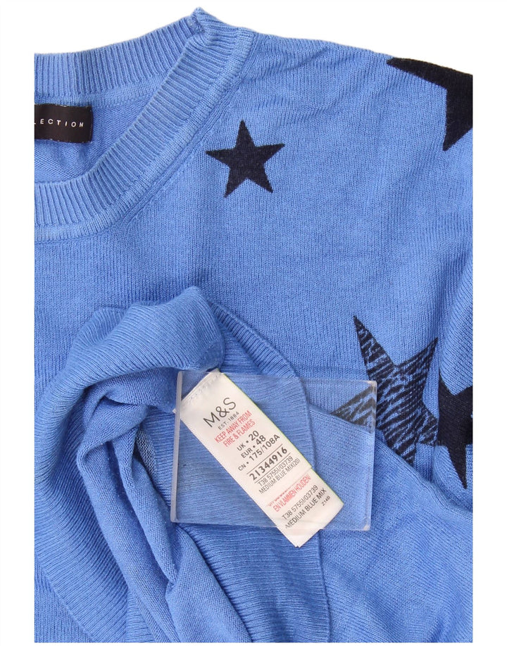Pulover pentru femei Marks & Spencer, cu model abstract, cu decolteu rotund, UK 20 2XL