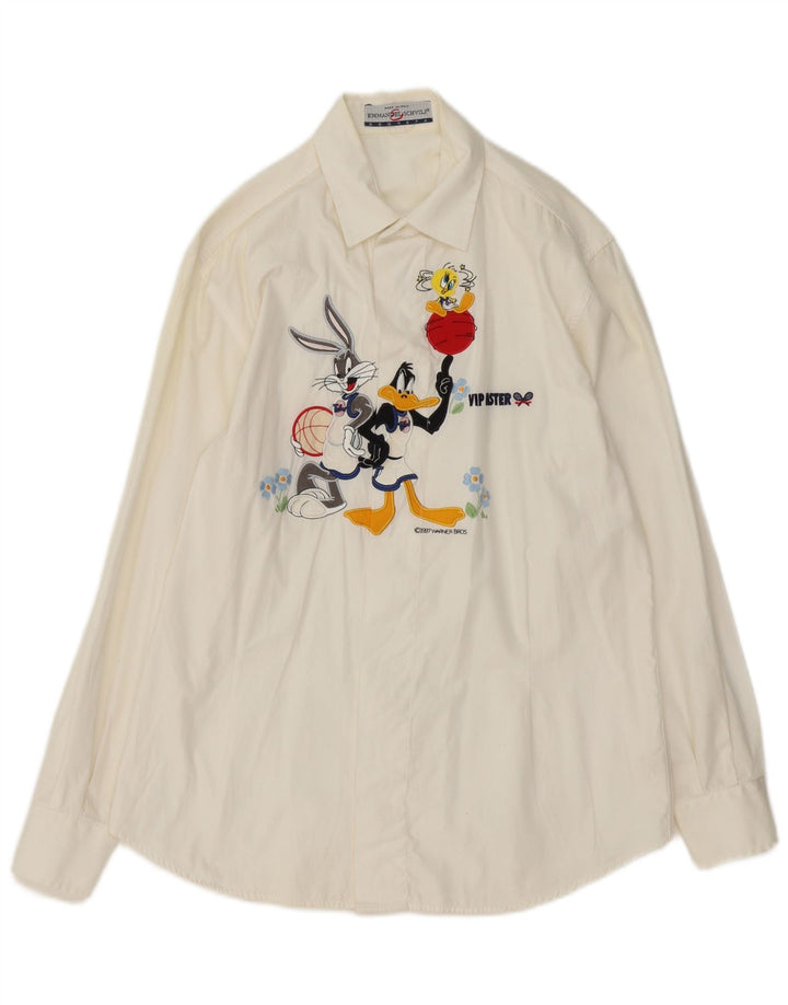 Cămașă cu grafică Warner Bros pentru femei Emmanuel Schvili IT 42 Medium White Floral