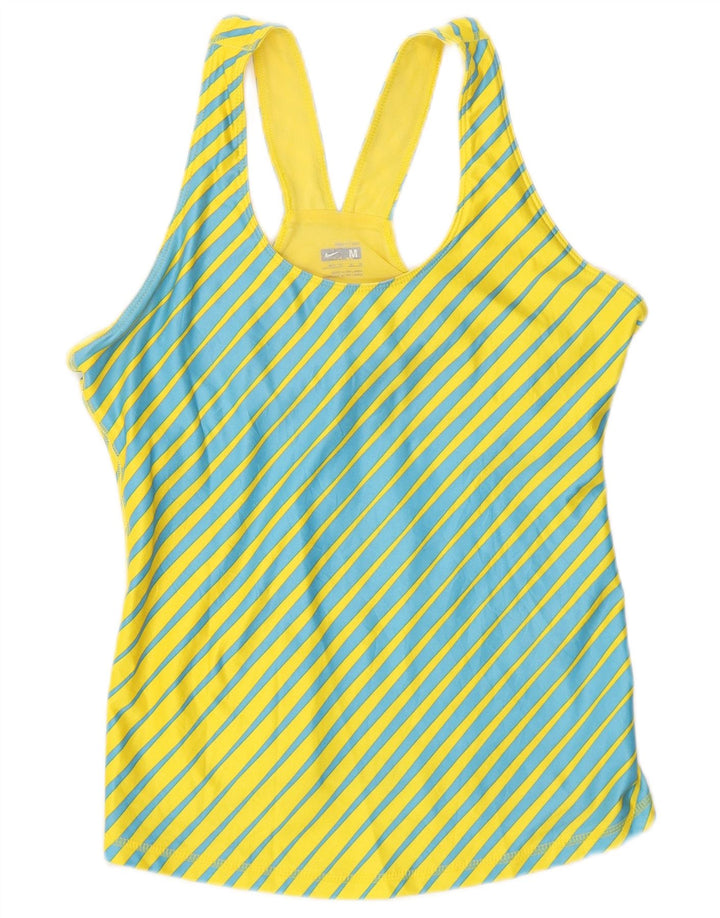 Vest Vest Top pentru femei Nike US 8/10 Poliester cu dungi galbene medii