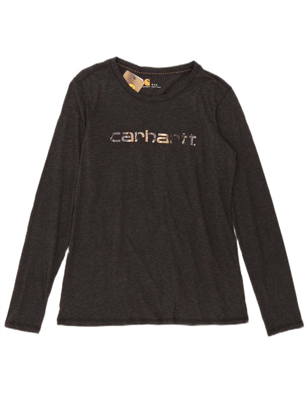 Carhartt Top grafic pentru femei cu mânecă lungă US 4/6 mic bumbac gri