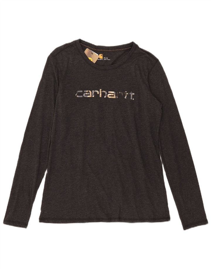 Carhartt Top grafic pentru femei cu mânecă lungă US 4/6 mic bumbac gri