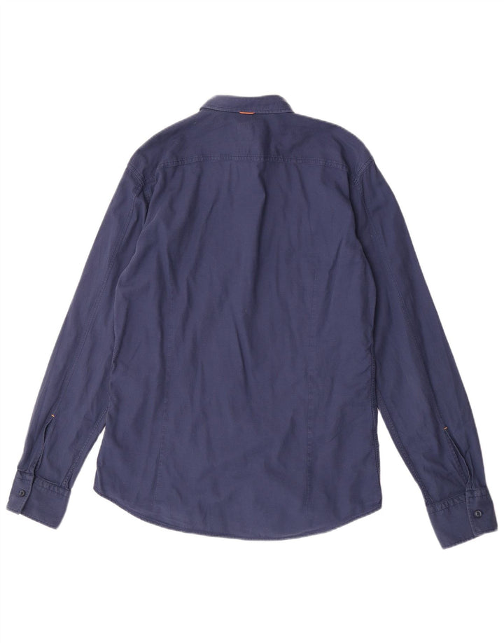 Cămașă pentru bărbați Hugo Boss Slim Fit, mare, bleumarin