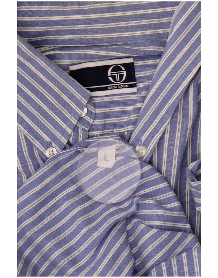 Cămașă pentru bărbați Sergio Tacchini, cu dungi mari, albastre