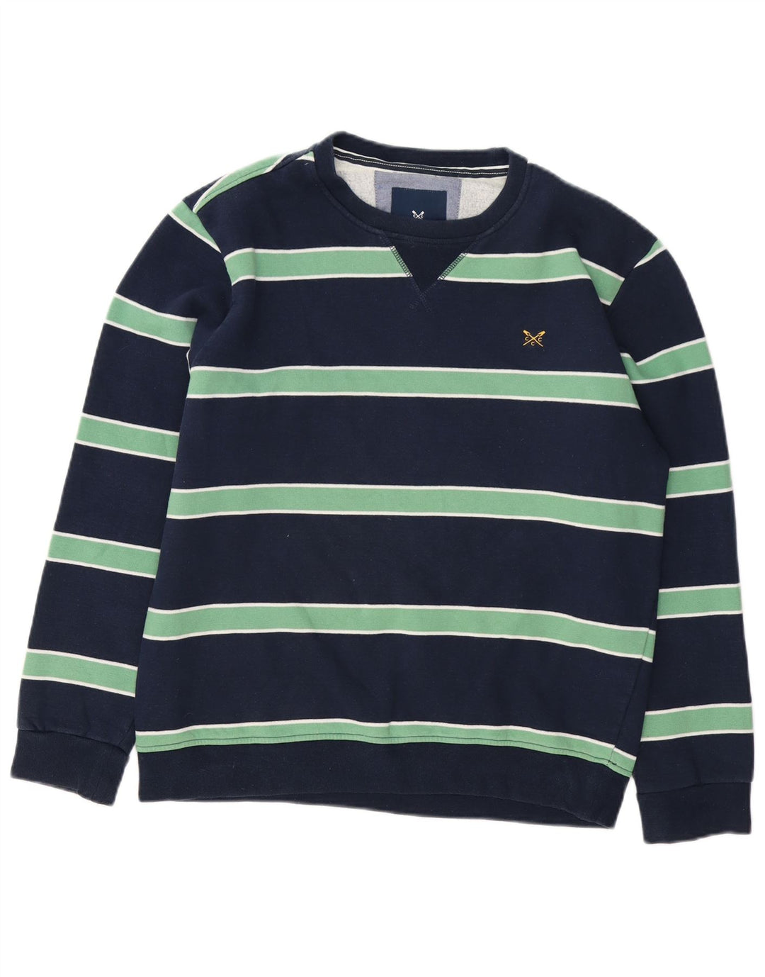 Crew Clothing Hanorac pentru bărbați Pulover Mediu Bleumarin Bumbac cu dungi