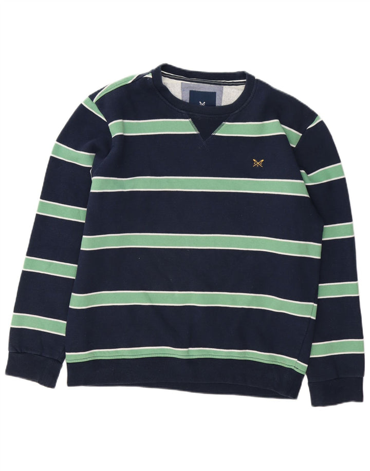 Crew Clothing Hanorac pentru bărbați Pulover Mediu Bleumarin Bumbac cu dungi