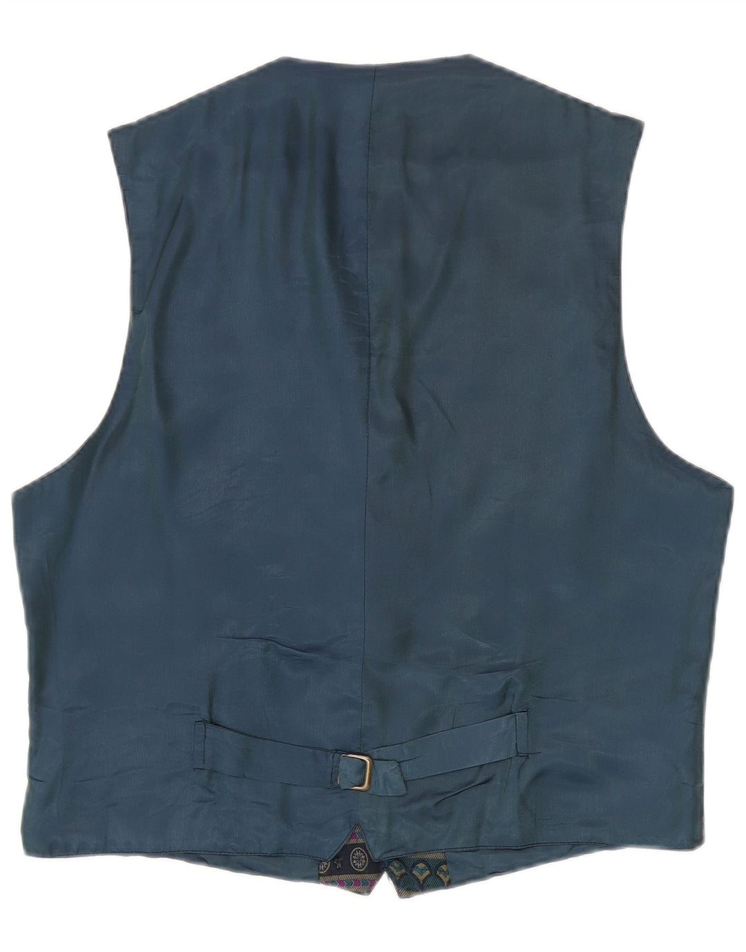 Vestă vintage pentru bărbați, XL, poliester geometric, albastru bleumarin