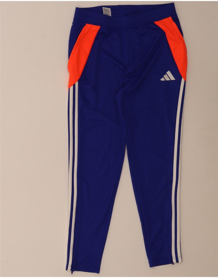 Pantaloni de trening Adidas Aeroready pentru bărbați, albastru mediu, poliester color bloc