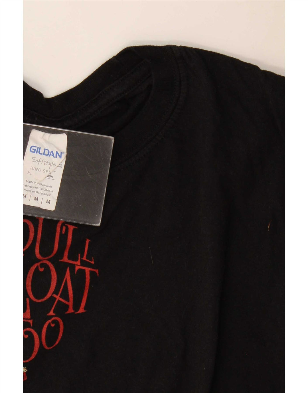 Tricou cu grafică obișnuită pentru bărbați vintage Top mediu negru bumbac