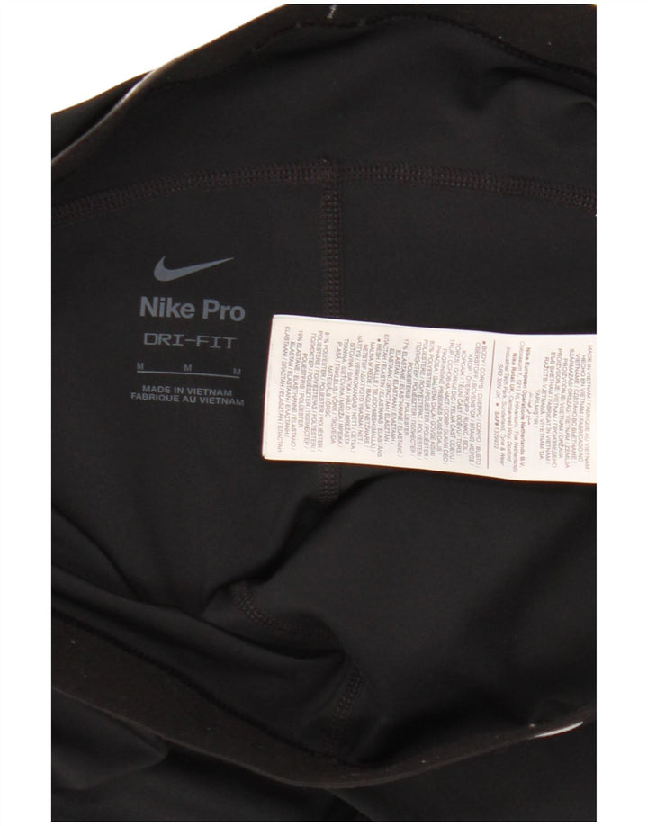 Leggings Nike Dri Fit Graphic pentru femei UK 12 Poliester mediu negru