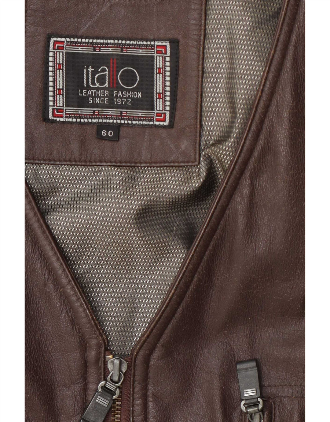 Gilet de piele pentru bărbați Itallo IT 60 4XL maro