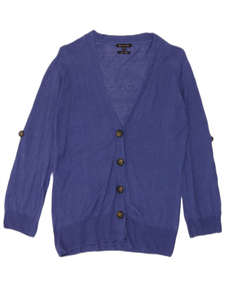Pulover cardigan Massimo Dutti pentru femei UK 12 in albastru mediu