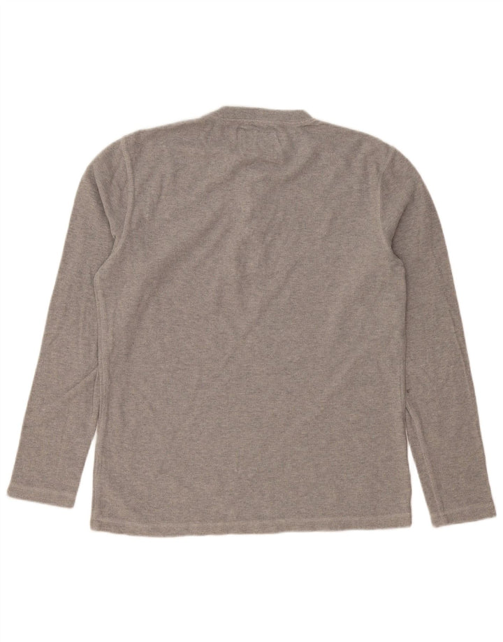 SUPERDRY Top pentru bărbați cu mânecă lungă, gri mediu