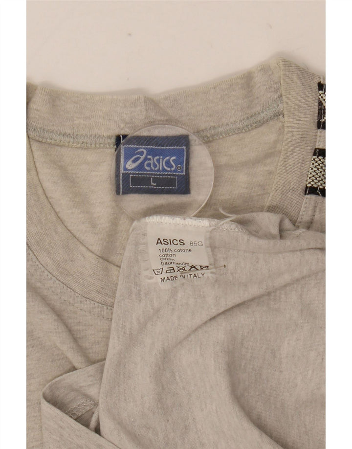Tricou grafic Asics pentru bărbați Top mare din bumbac gri
