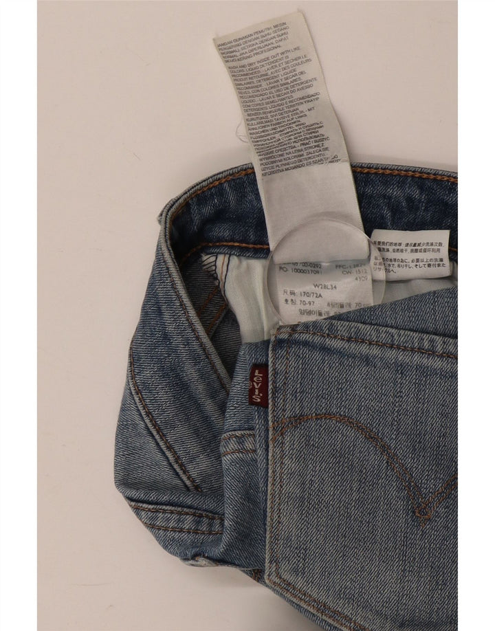 Blugi drepti pentru femei Levi's W28 L34 Bumbac albastru