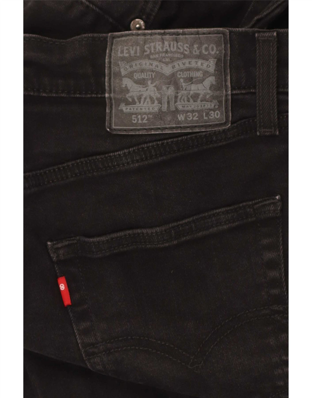 Blugi Levi's 512 Slim pentru bărbați W32 L30 bumbac negru