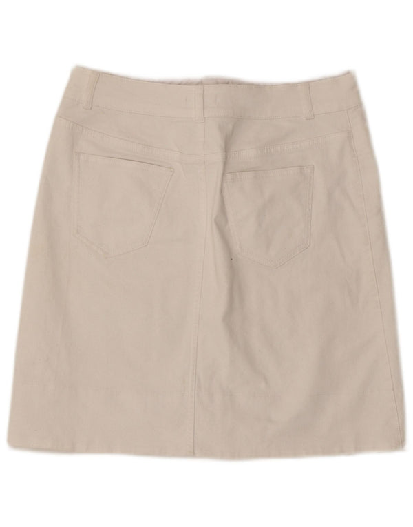 Fusta de blugi pentru femei Hobbs UK 14 Large W33 Bumbac alb