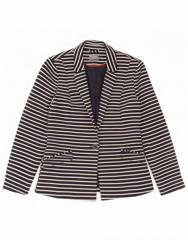 Jachetă Blazer pentru femei Oasis cu 1 buton Marea Britanie 8, Poliester cu dungi, albastru bleumarin