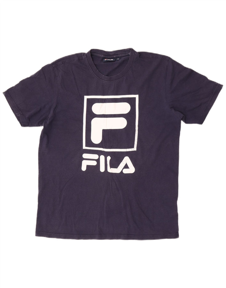 Tricou cu grafică pentru bărbați Fila Top Mediu Bleumarin Bumbac