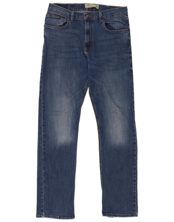 Blugi drepti pentru femei Wrangler 34 L32 Bumbac albastru