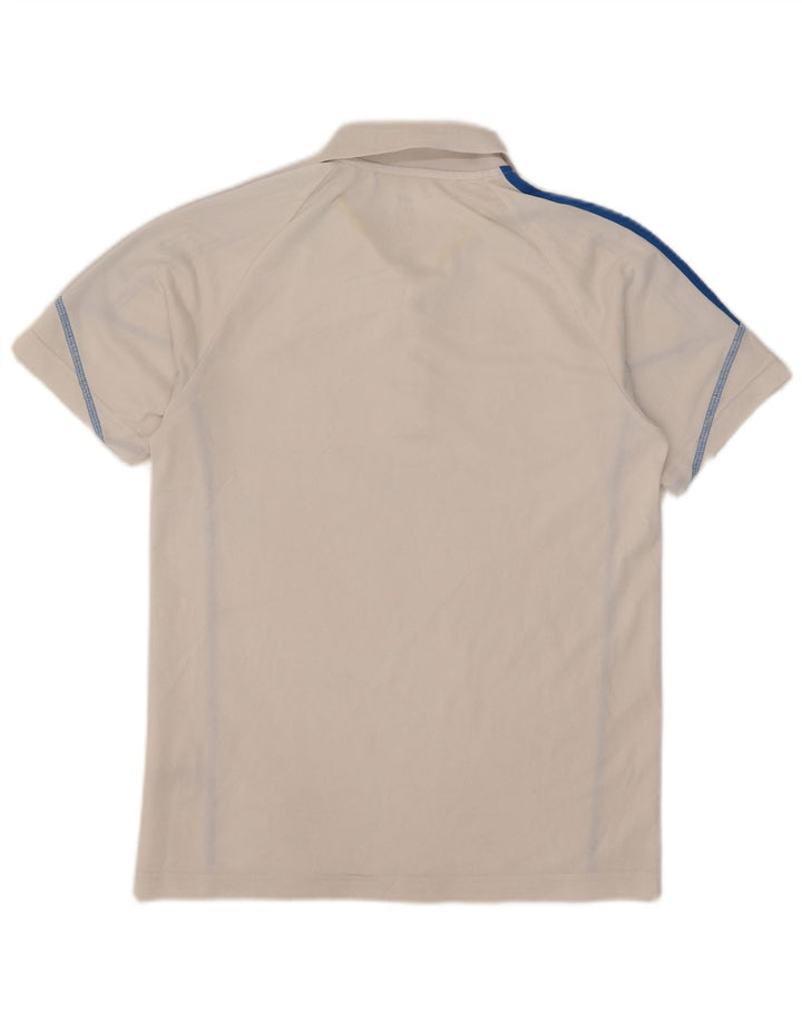 Tricou polo ADIDAS Climalite pentru bărbați, poliester alb mic