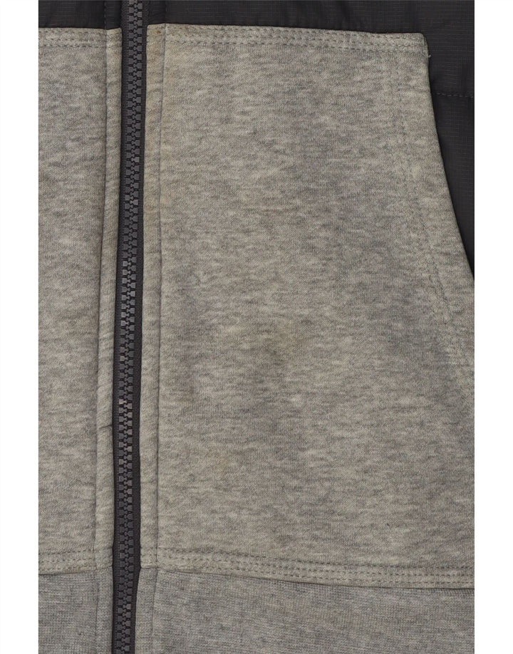 Pulover Nike pentru bărbați, cu fermoar, din bumbac color bloc, gri mediu