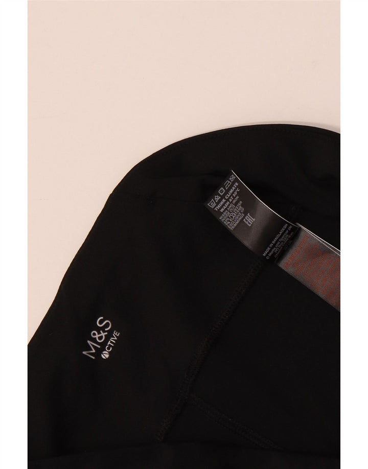 MARKS & SPENCER Pantaloni scurți sport, cu ajustare normală, pentru femei UK 16 Large Black