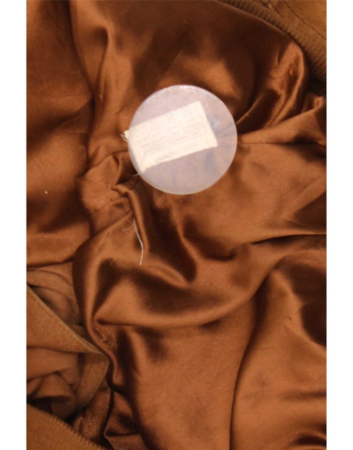 Bomber vintage pentru bărbați din piele intoarsa UK 42 XL din piele maro