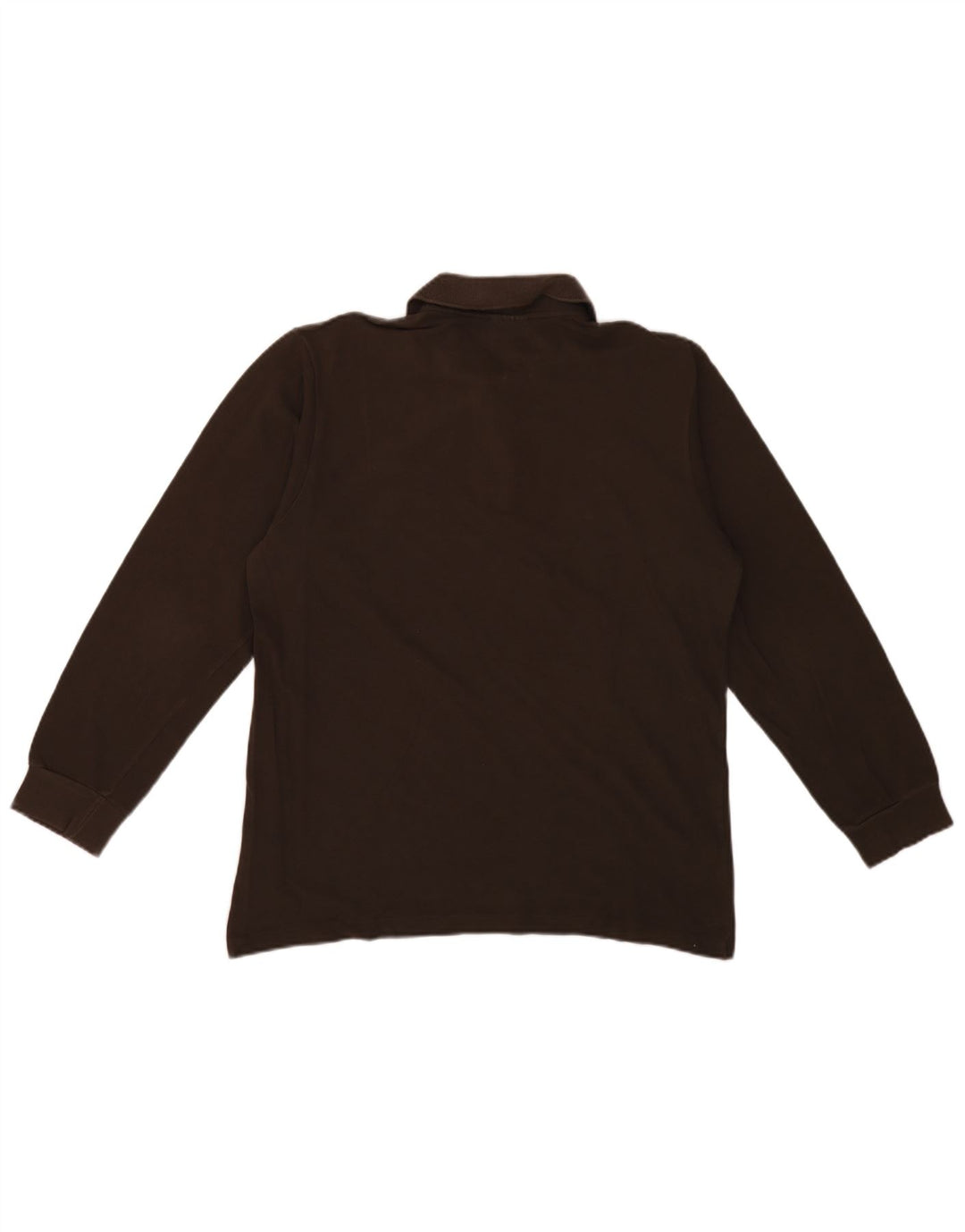 Tricou polo pentru bărbați Lacoste cu mânecă lungă, mărimea 4, bumbac maro mediu